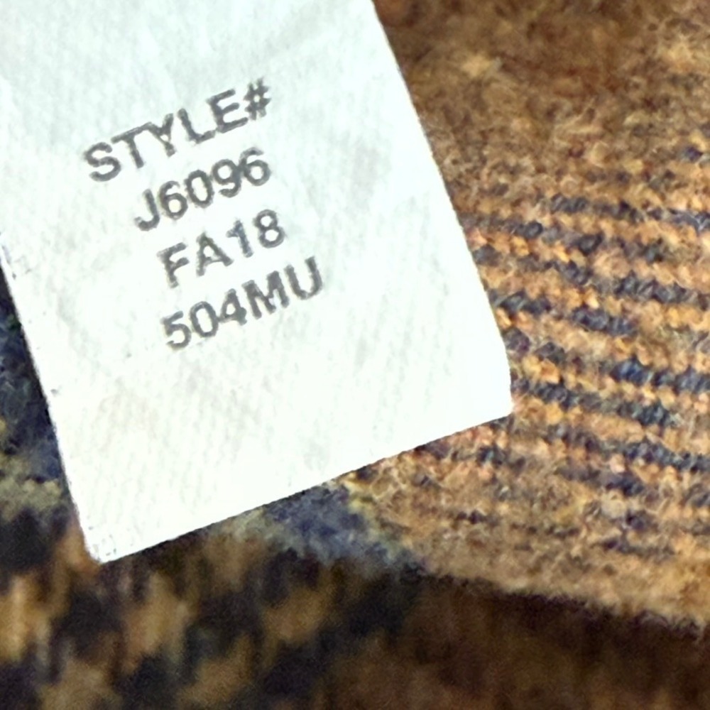 Wallace & Barnes Mens Classic Fit Plaid Flannel Shirt Orange Navy J6096 Small - Picture 7 of 11